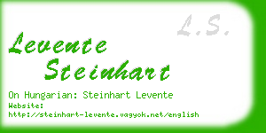 levente steinhart business card